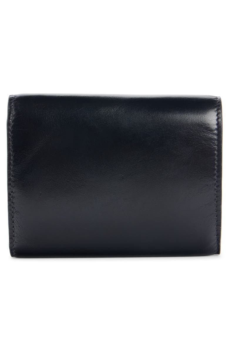 Chloé Iconic Leather Trifold Wallet, Alternate, color, Black