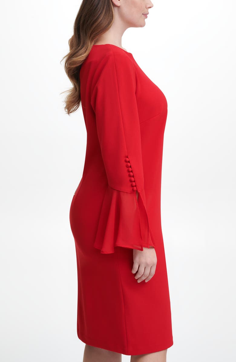 Calvin Klein Long Bell Sleeve Sheath Dress, Alternate, color,