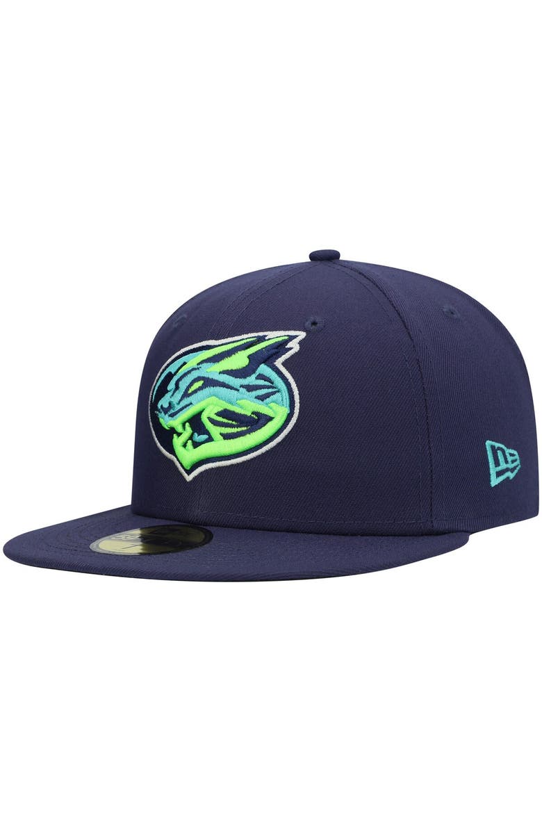 New Era Men's New Era Navy Lynchburg Hillcats Authentic Collection Team Home 59FIFTY Fitted Hat, Main, color, Navy