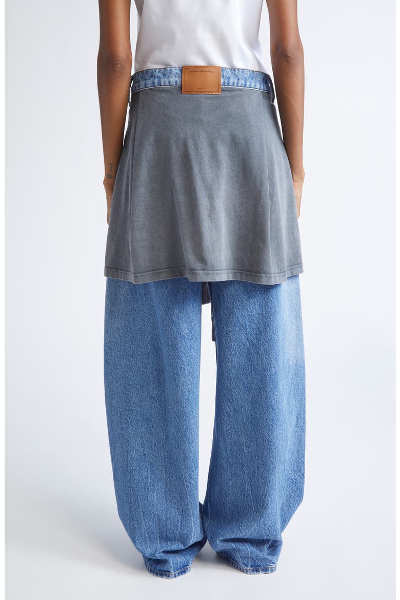 Pre-styled Balloon Leg Jeans, Alternate, color, VINTAGE MARBLED BLUE