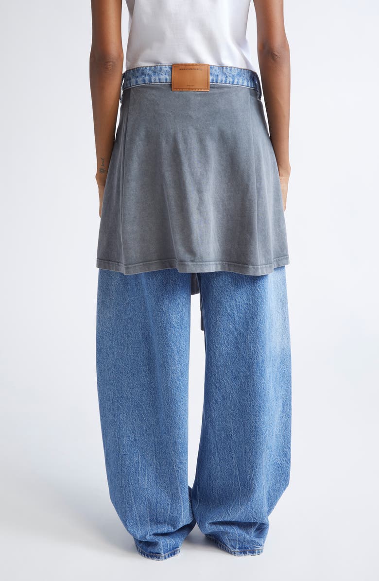 Alexander Wang Pre-styled Balloon Leg Jeans, Alternate, color, Vintage Marbled Blue
