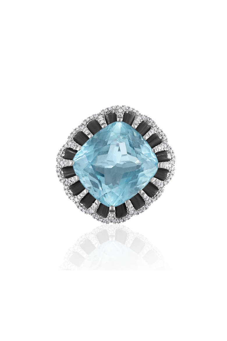 Aquamarine & Diamond Ring, Alternate, color, 18K WHITE GOLD