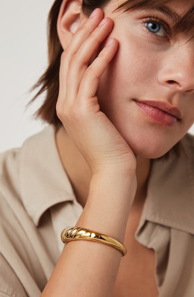 JENNY BIRD Nelle Bangle Bracelet, Alternate, color, High Polish Gold