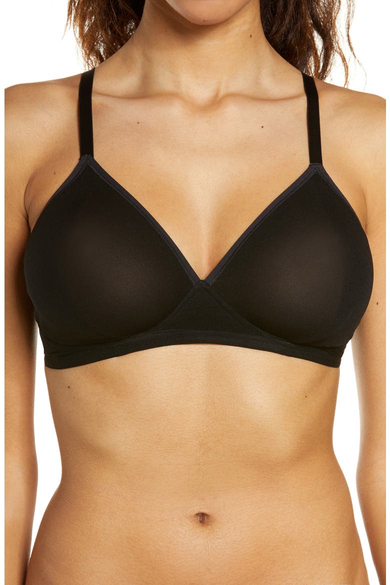Mesh Beautifull Wireless Bra, Main, color, BLACK