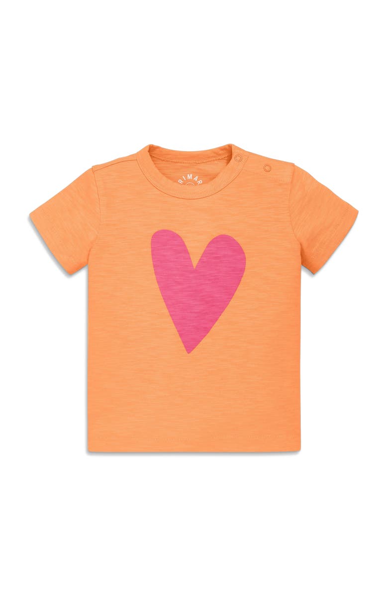 Primary Baby Heart Tee, Main, color, Goldfish Heart