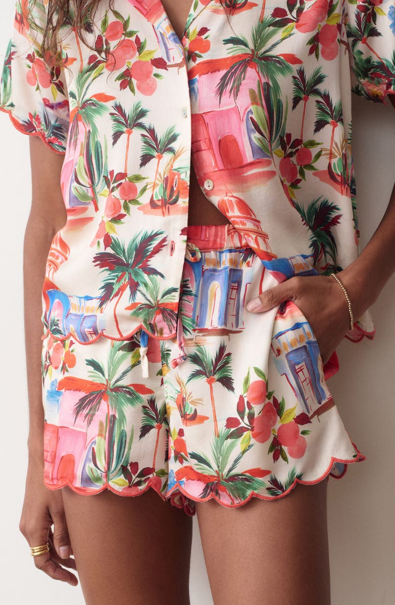 Marine Layer Paloma Resort Drawstring Shorts, Alternate, color, Palmas Print
