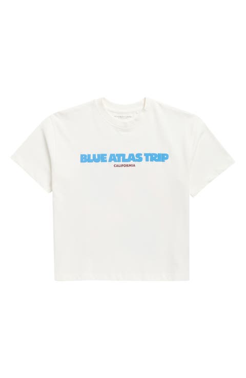 Kids' Blue Atlas Trip Graphic T-Shirt
