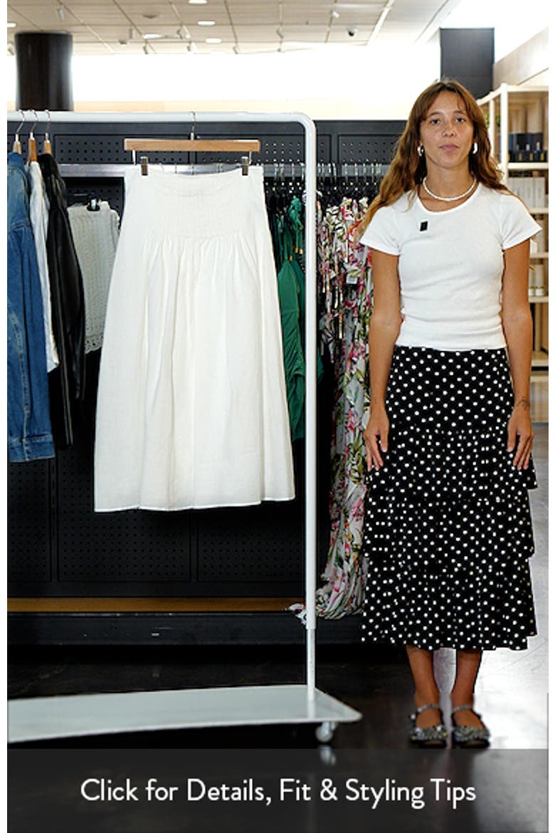 Pleated Ramie Midi Skirt video