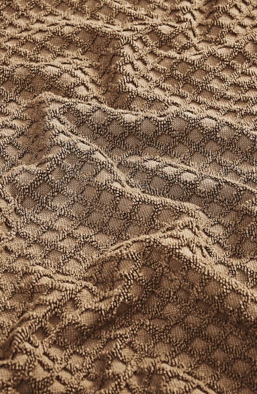 Woven & Weft Diamond Textured 6-piece Towel Set In Brown