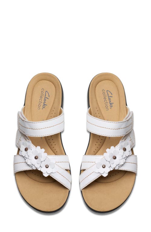 Clarks ® Laurieann Rose Sandal In White Leather