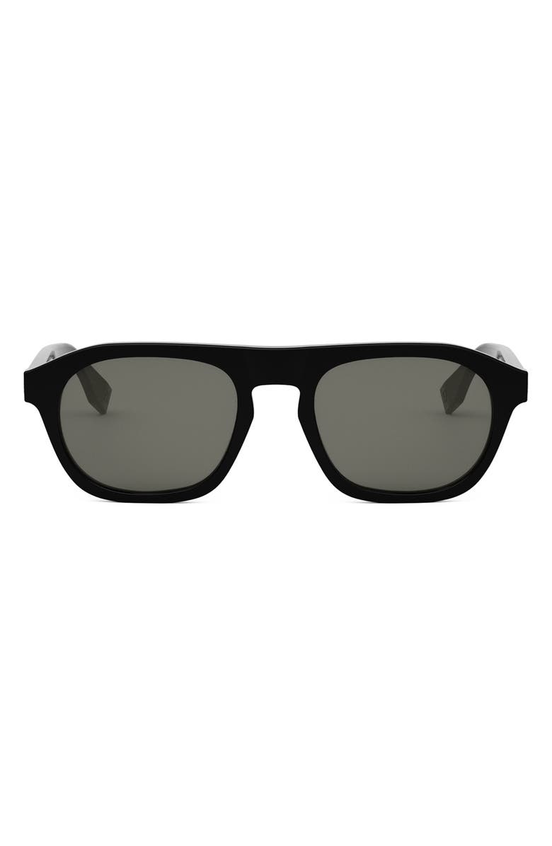 Fendi 'Fendi Essential 52mm Rectangular Sunglasses, Main, color, 