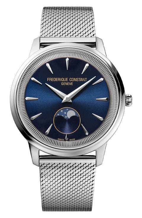 Classics Moneta Moonphase Milanese Mesh Strap Watch, 37mm