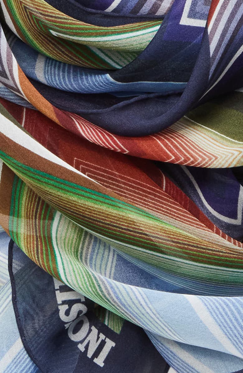 Missoni Zigzag Print Silk Scarf, Alternate, color, 