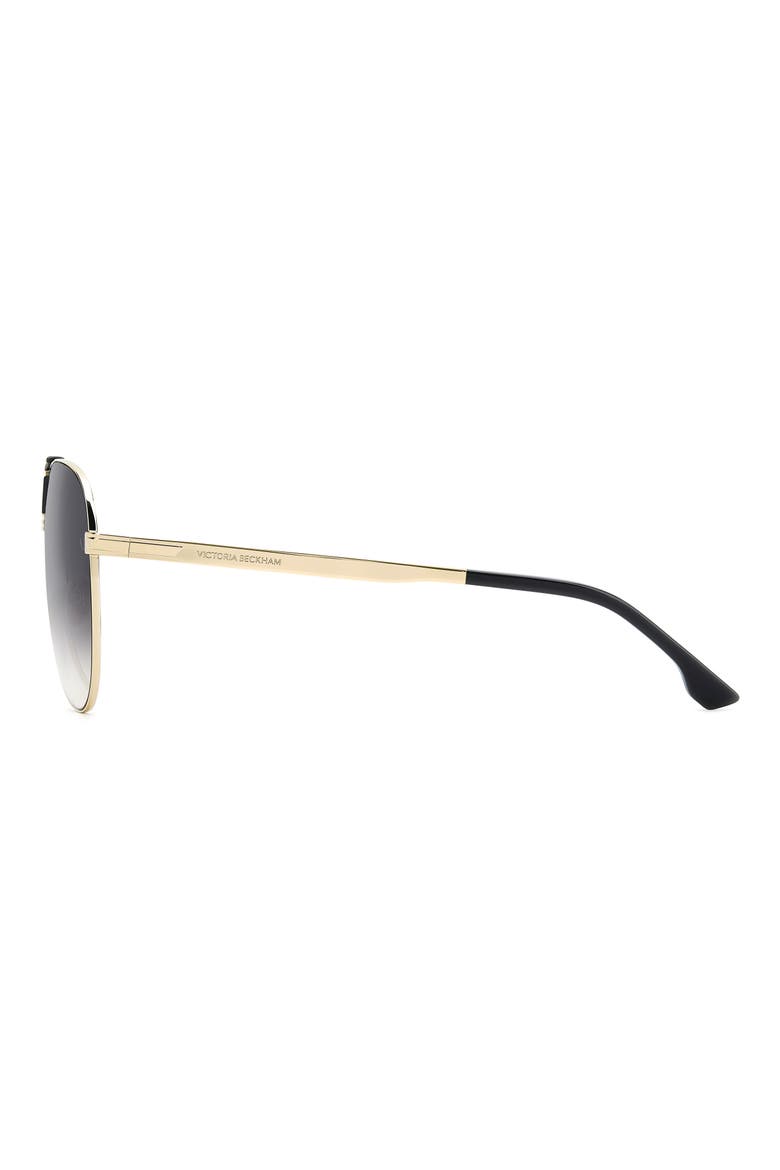 VB 7016/S 60mm Gradient Pilot Sunglasses, Alternate, color, GOLD BLACK/ DARK GREY SF