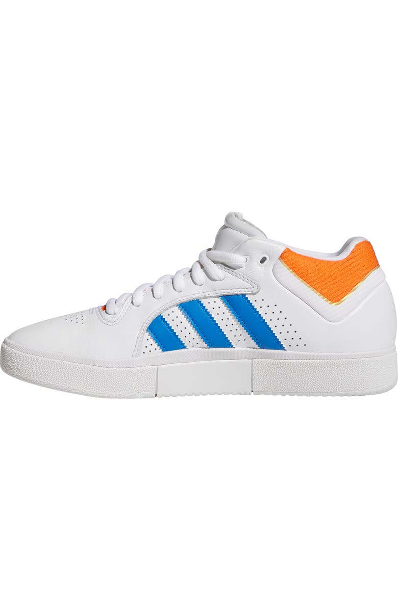 adidas Tyshawn Skateboarding Sneaker, Alternate, color, White/ Orange/ Blue Bird