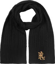 Lauren Ralph Lauren core cable logo scarf