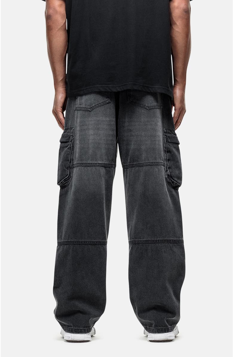 Good For Nothing Vintage Wash Cargo Baggy Denim Jeans, Alternate, color, 