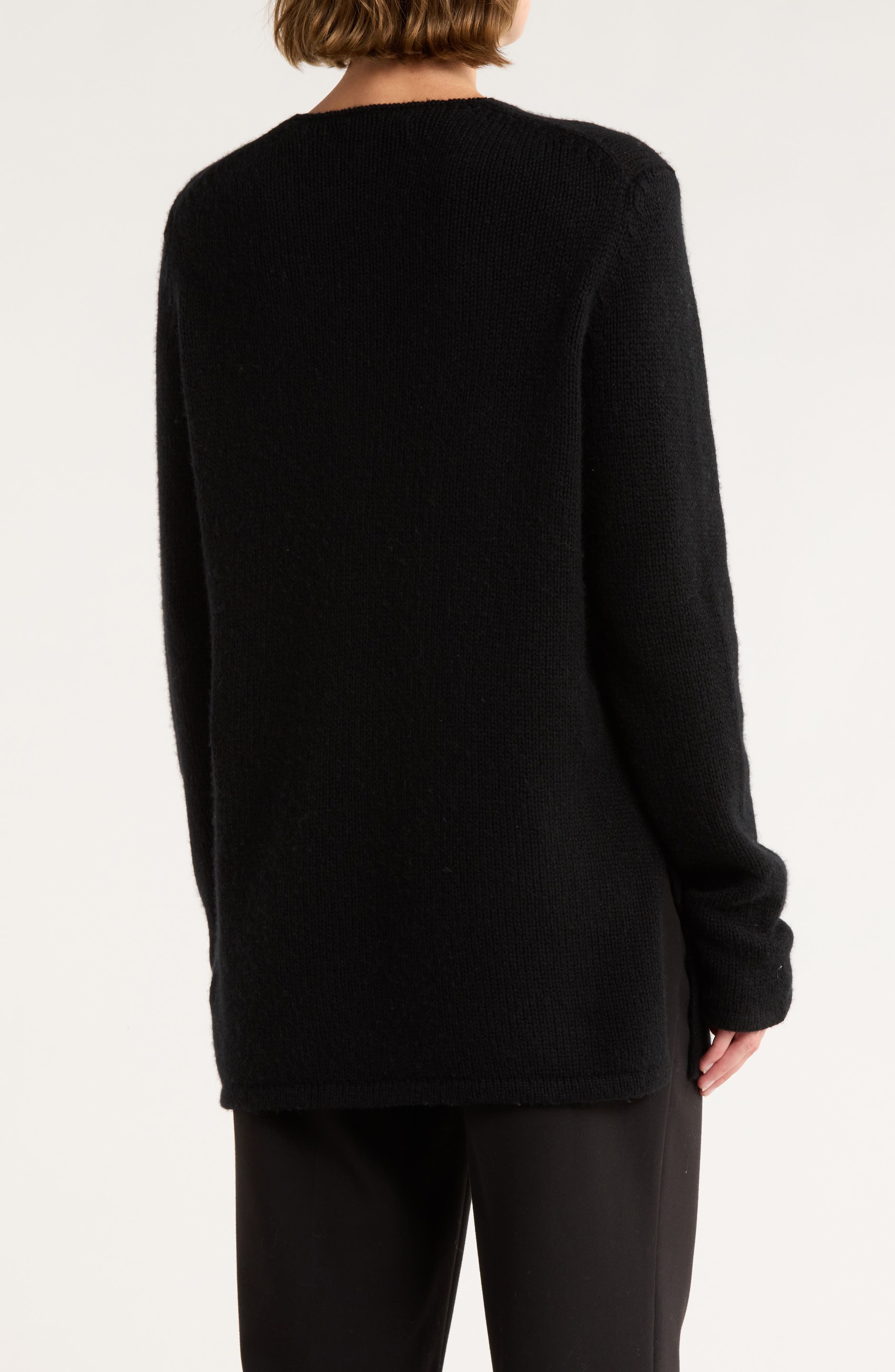 Clean Trim Wool & Cashmere Blend Tunic Sweater - image 2