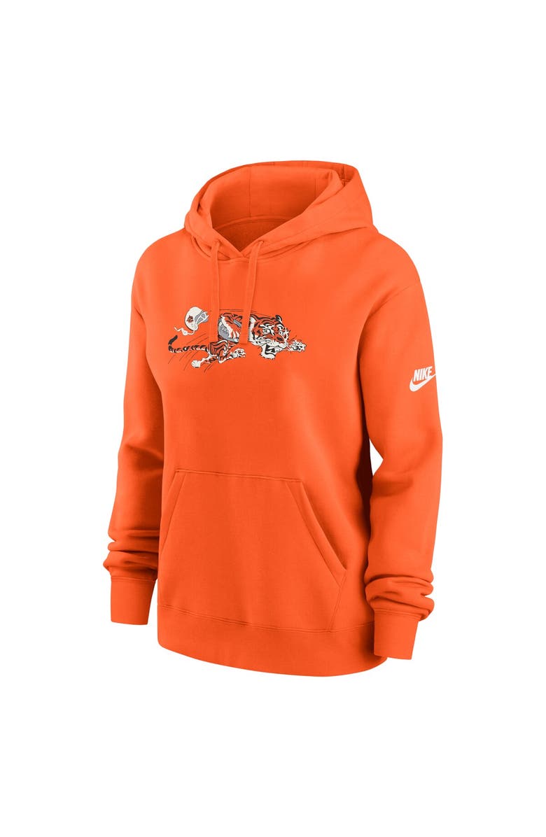 Nike Women's Nike Orange Cincinnati Bengals Club Fleece Pullover Hoodie, Alternate, color, 