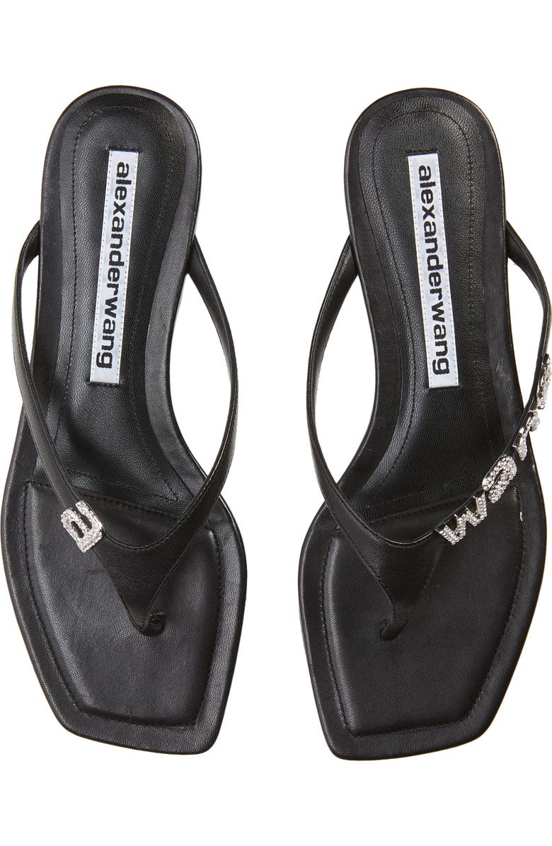 Alexander Wang Ivy Rhinestone Logo Sandal, Alternate, color,