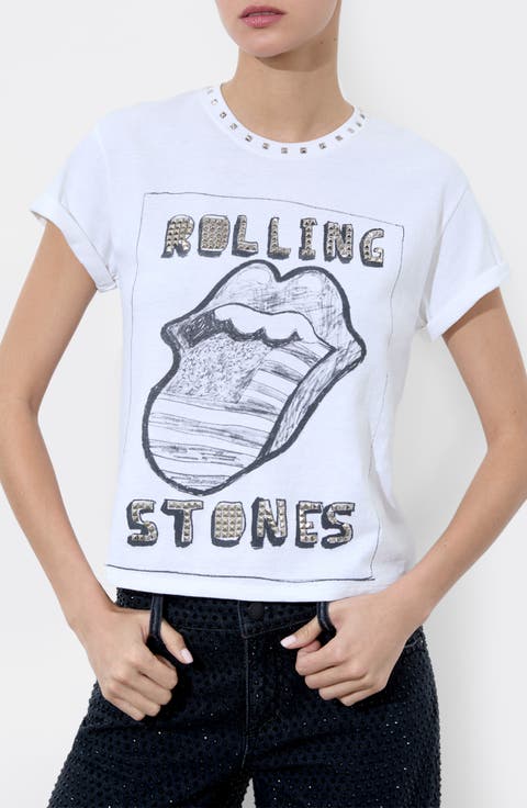 Berk Rolling Stones Embellished Cotton Graphic T-Shirt