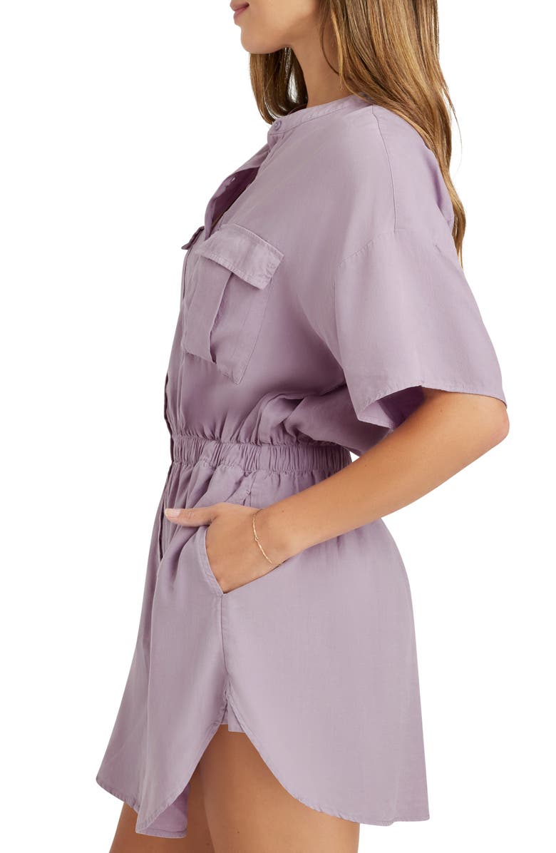 Splendid Raquel Mini Shirtdress, Alternate, color, Lavender