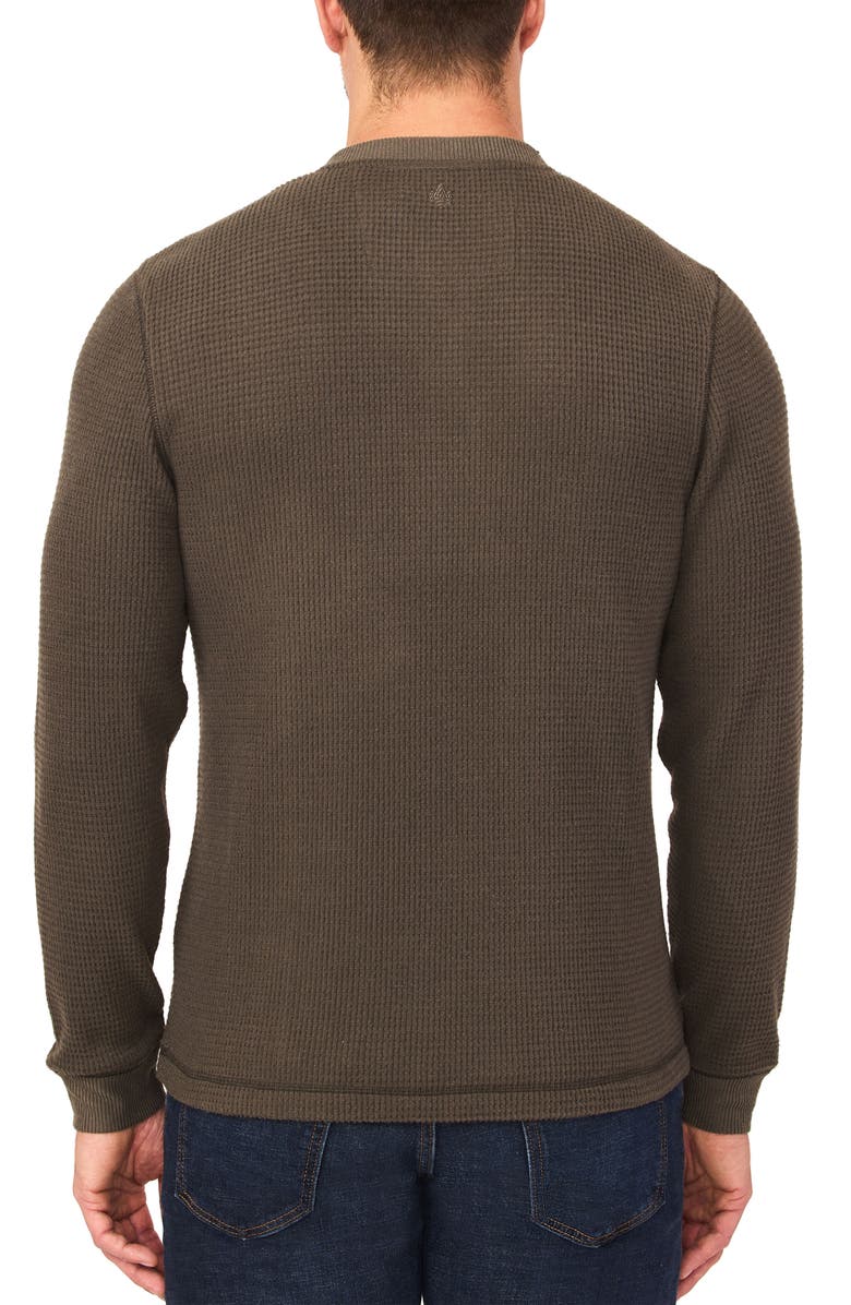 Rainforest The Fireside Waffle Knit Henley, Alternate, color, Olive