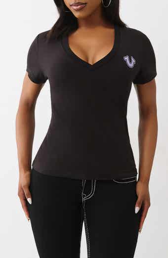 True Religion Wing Horseshoe V-Neck T-Shirt