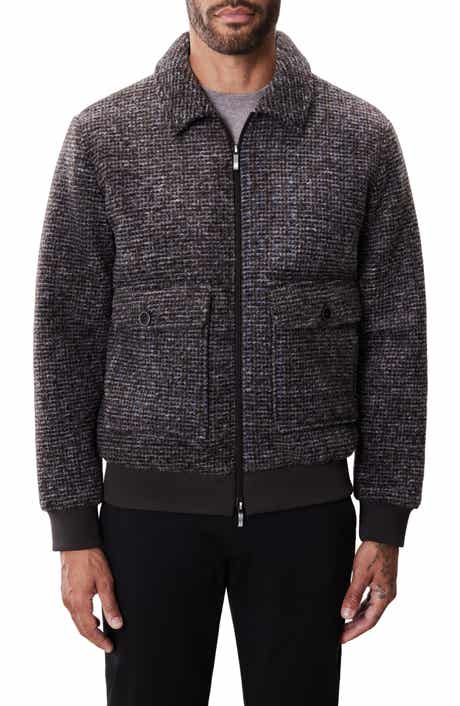 Robert Barakett Crue Tweed Bomber Jacket