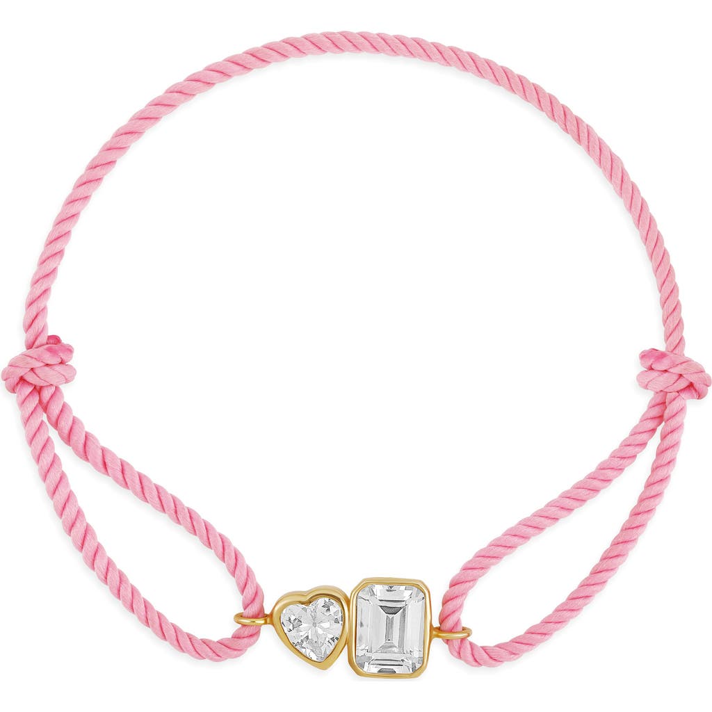 Shymi Cubic Zirconia Corded Slider Bracelet