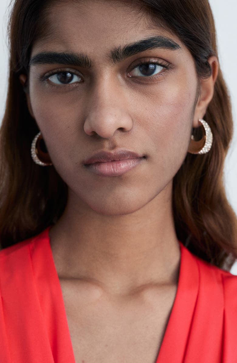 MANGO Pleated Sleeveless Knit Maxi Dress, Alternate, color, Salmon