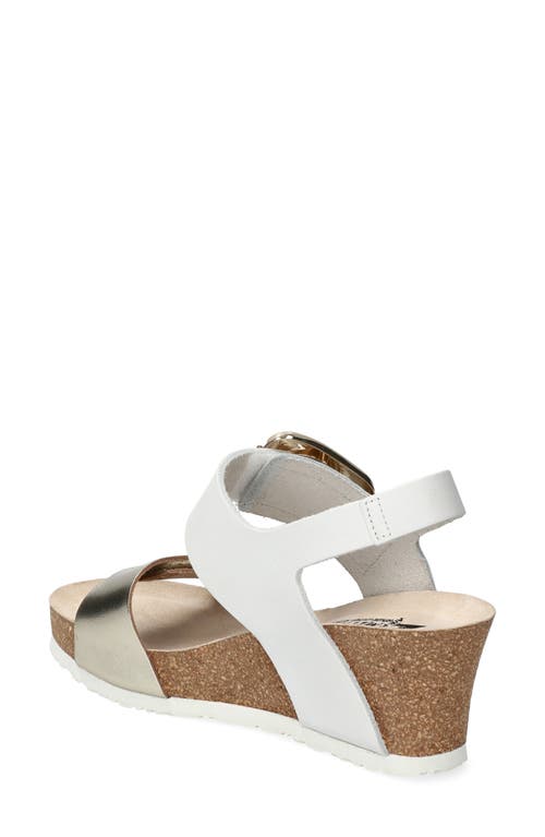 Mephisto Leandre Wedge Sandal In Gold Vega