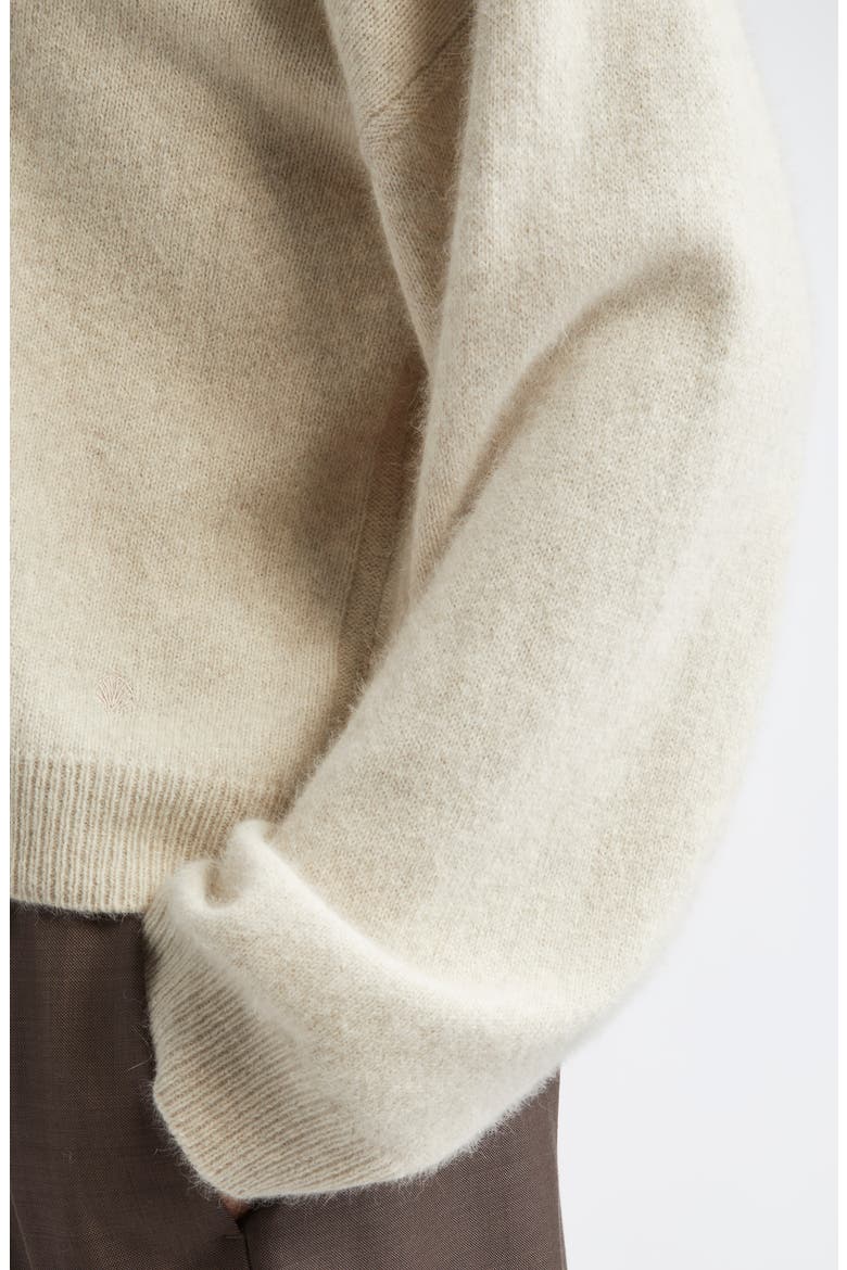 Tristan Loose Fit Mercerized Wool & Yak Hair Blend Sweater, Alternate, color, STONE MELANGE
