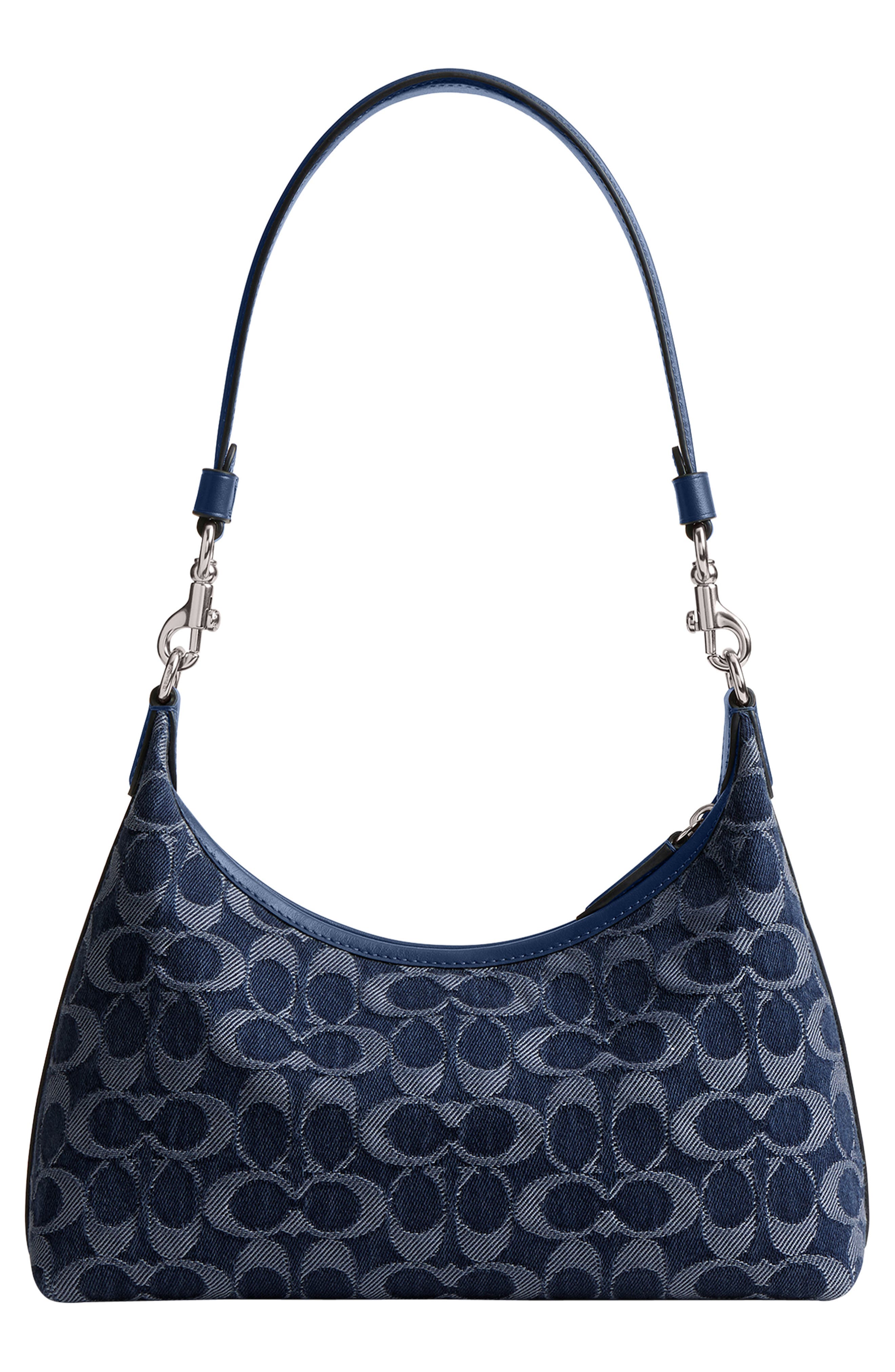 COACH Juliet Signature Washed Denim Shoulder Bag, Alternate, color, 
