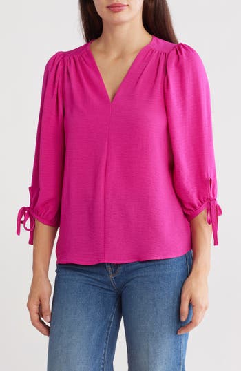 RENEE C RENEE C DITSY PUFF SLEEVE BLOUSE