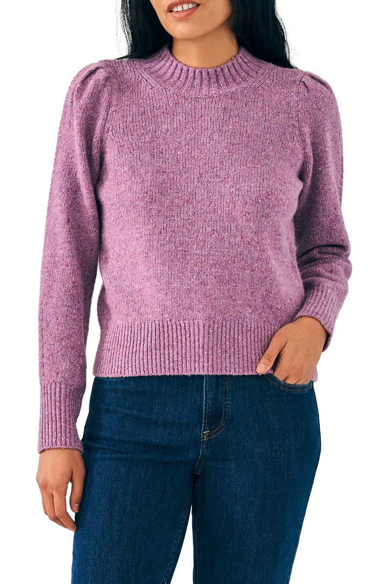 Faherty Boone Merino Wool & Alpaca Blend Sweater, Main, color, Lavender Frost