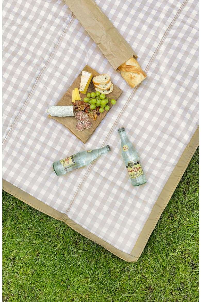 5 x 7 Outdoor Blanket, Alternate, color, BEIGE BUFFALO CHECK
