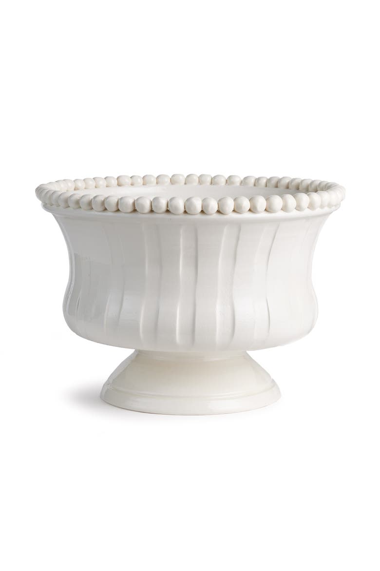 Coletta Decorative Footed Bowl, Main, color, White
