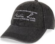 Martine Rose Signature Embroidered Denim Baseball Cap