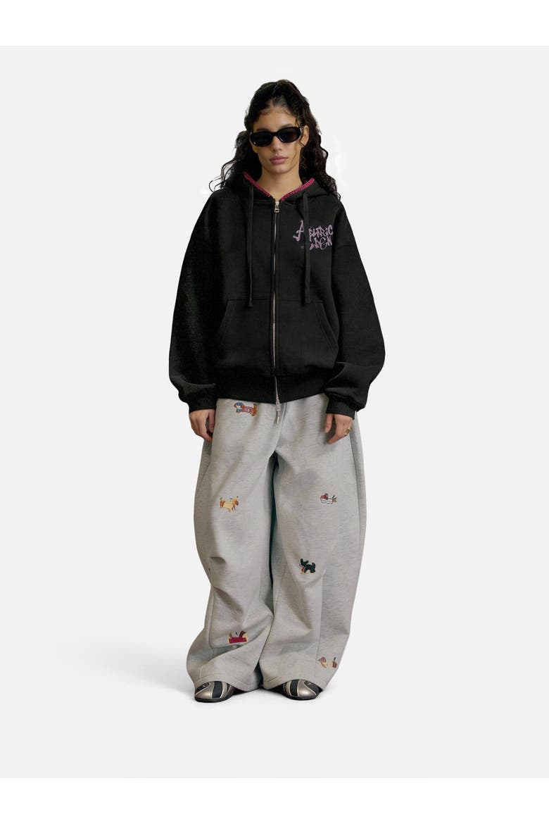 Boxy Spider Cherry Hoodie, Main, color, Black