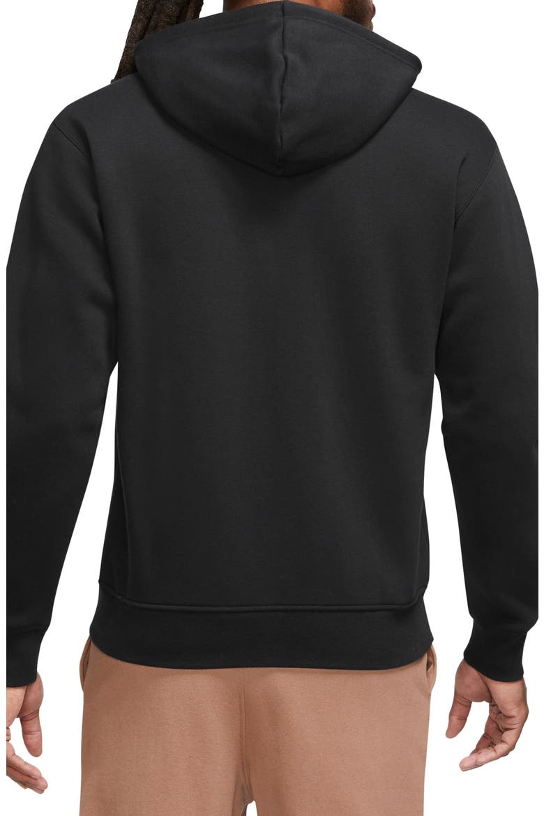 Essentials Zip Fleece Hoodie, Alternate, color, BLACK/ WHITE