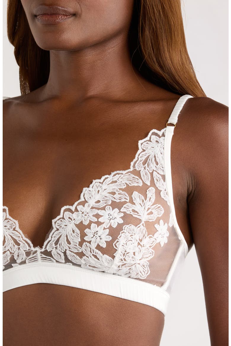Triangle Lace Bralette, Alternate, color, WHITE