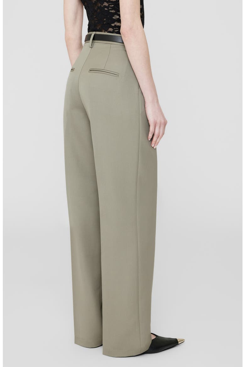 Carrie Wool Wide Leg Pants, Alternate, color, GREEN KHAKI