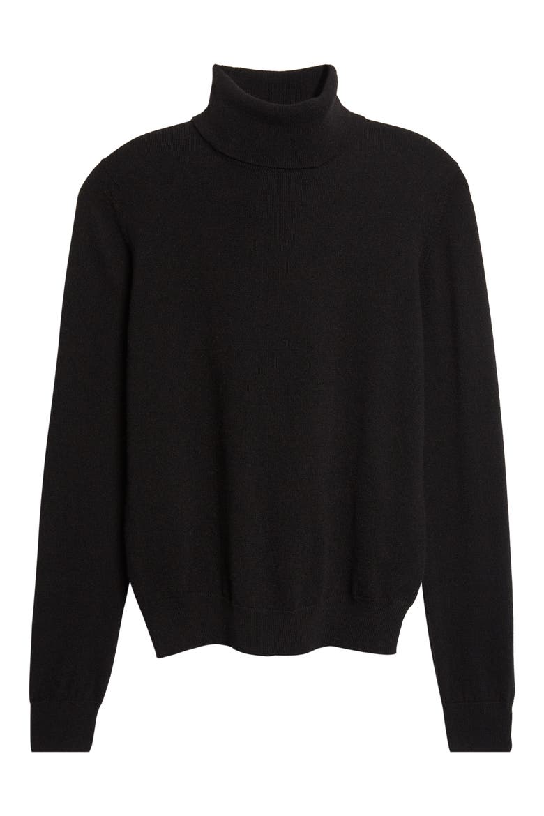Iris Cashmere Turtleneck Sweater, Alternate, color, BLACK