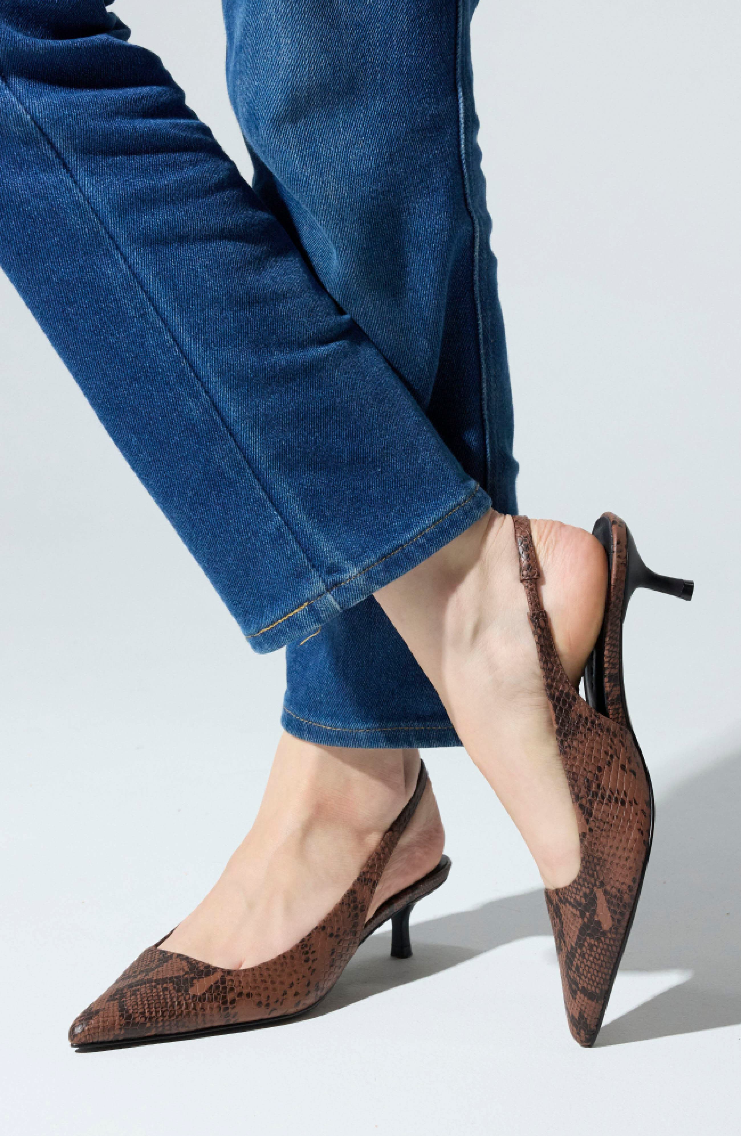 Yosi Samra Delilah Slingback Pointed Toe Kitten Heel Pump, Alternate, color, 