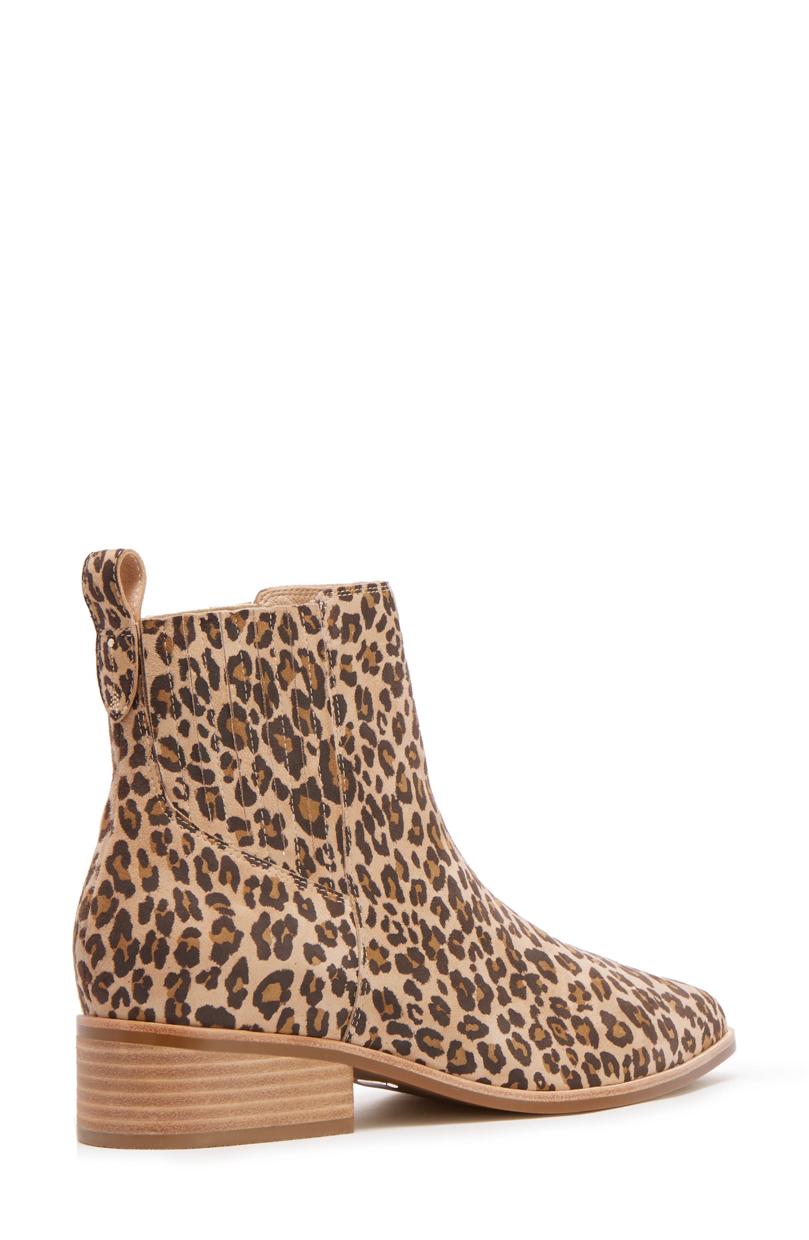 FRANKIE4 Nina Pointed Toe Chelsea Boot, Alternate, color, Camel Leopard Print
