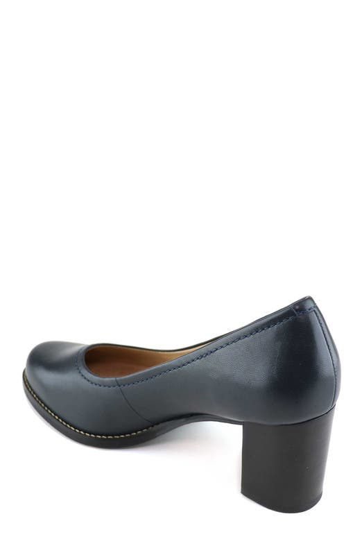 Marc Joseph New York NYC Leather Pump, Alternate, color, Navy Napa