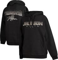 FISLL Men's FISLL  Black Jackson State Tigers Puff Print Sliced Pullover Hoodie