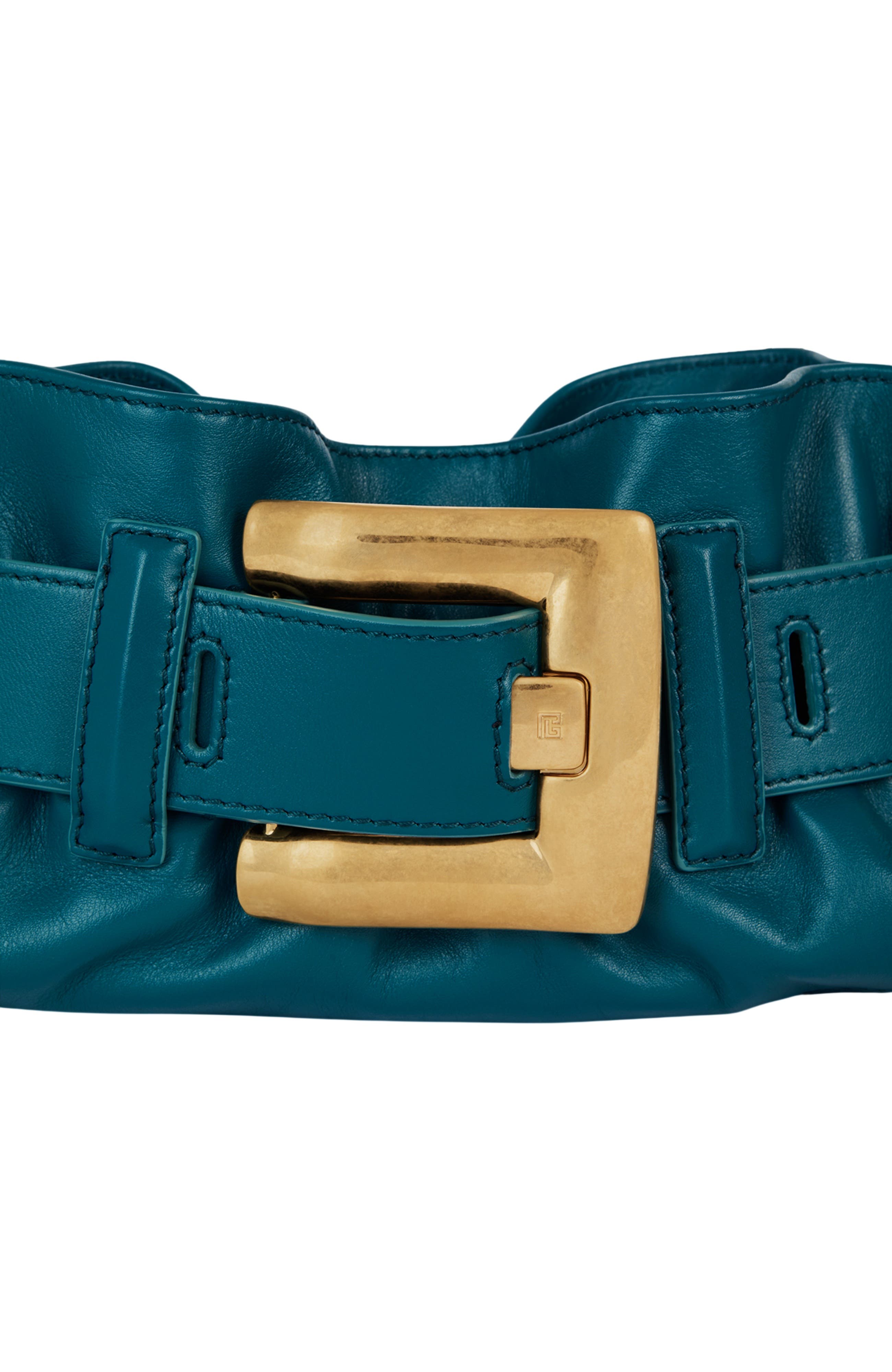 Mini Anthem bag in smooth leather, Alternate, color, blue
