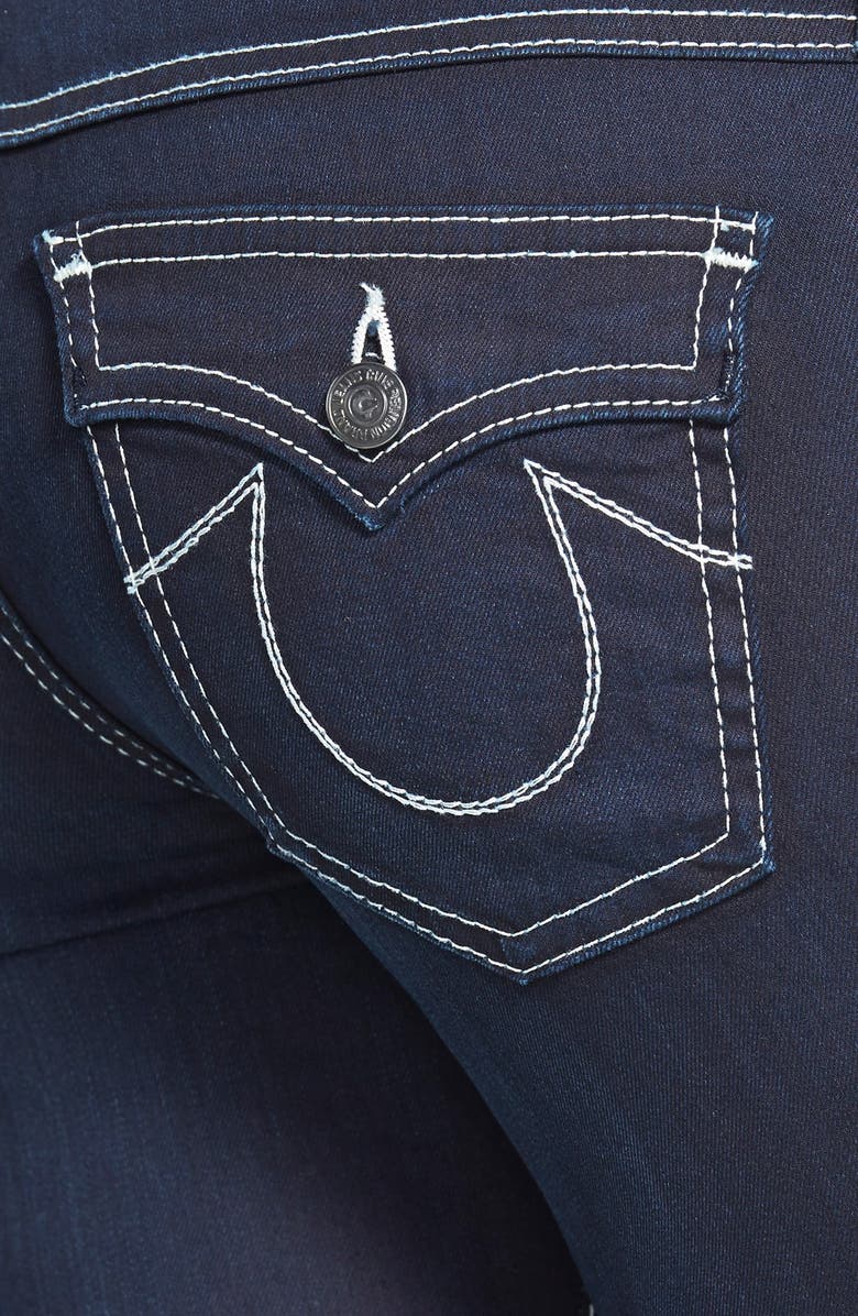 True Religion Brand Jeans 'Halle' Mid Rise Super Skinny Jeans, Alternate, color, 